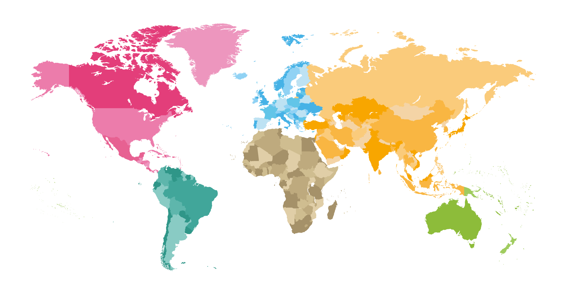 World Map of place we sell